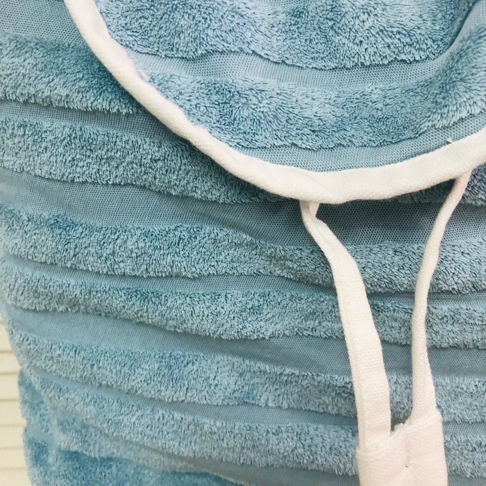NWT Beachly Lu & Elle Backpack Blue Terry Chenille Coastal Vacation 15x13x5